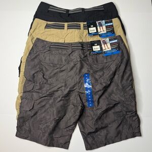 Lot of 3 Denali Men’s Hybrid Cargo Shorts Belted Hiking Performance Size 38